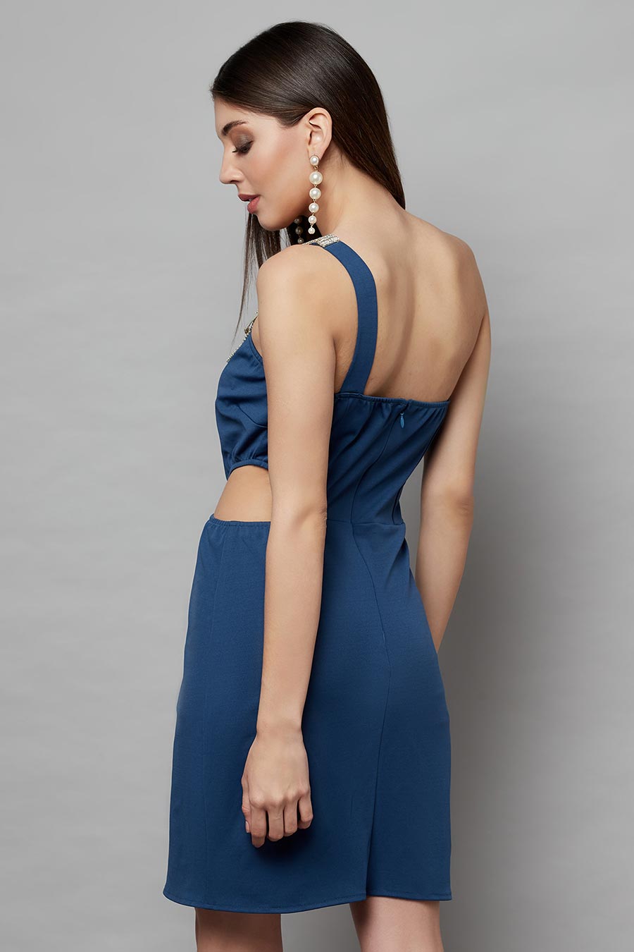 Blue Cut Out Dress