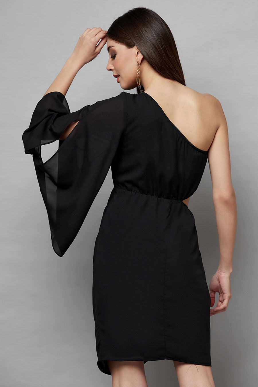 Black Ruched Dress