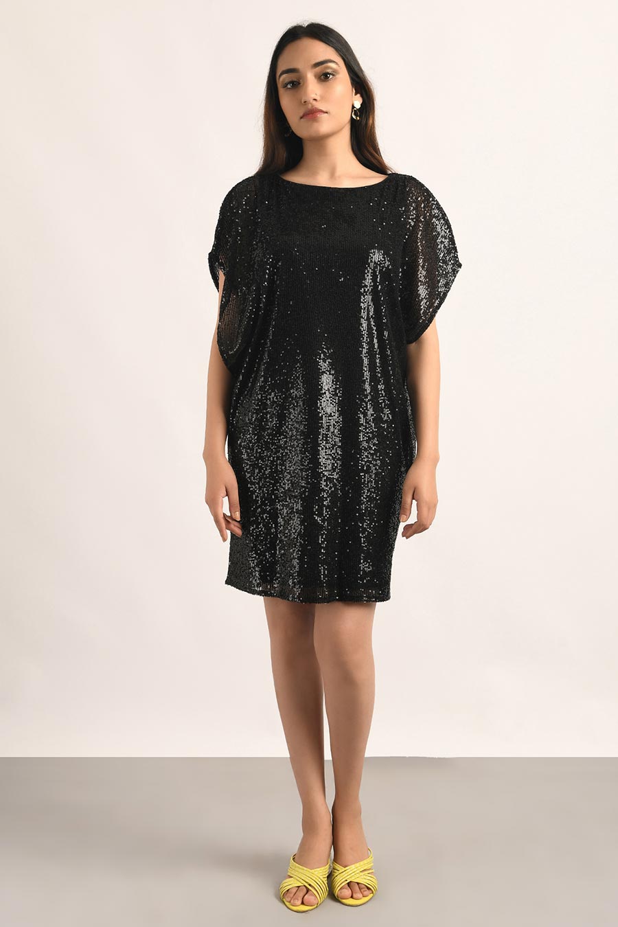 Black Sequinned Dress