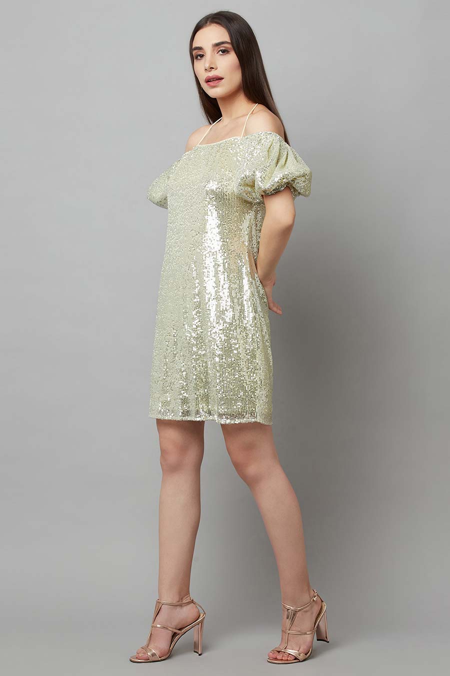 Yellow Sequinned Dress