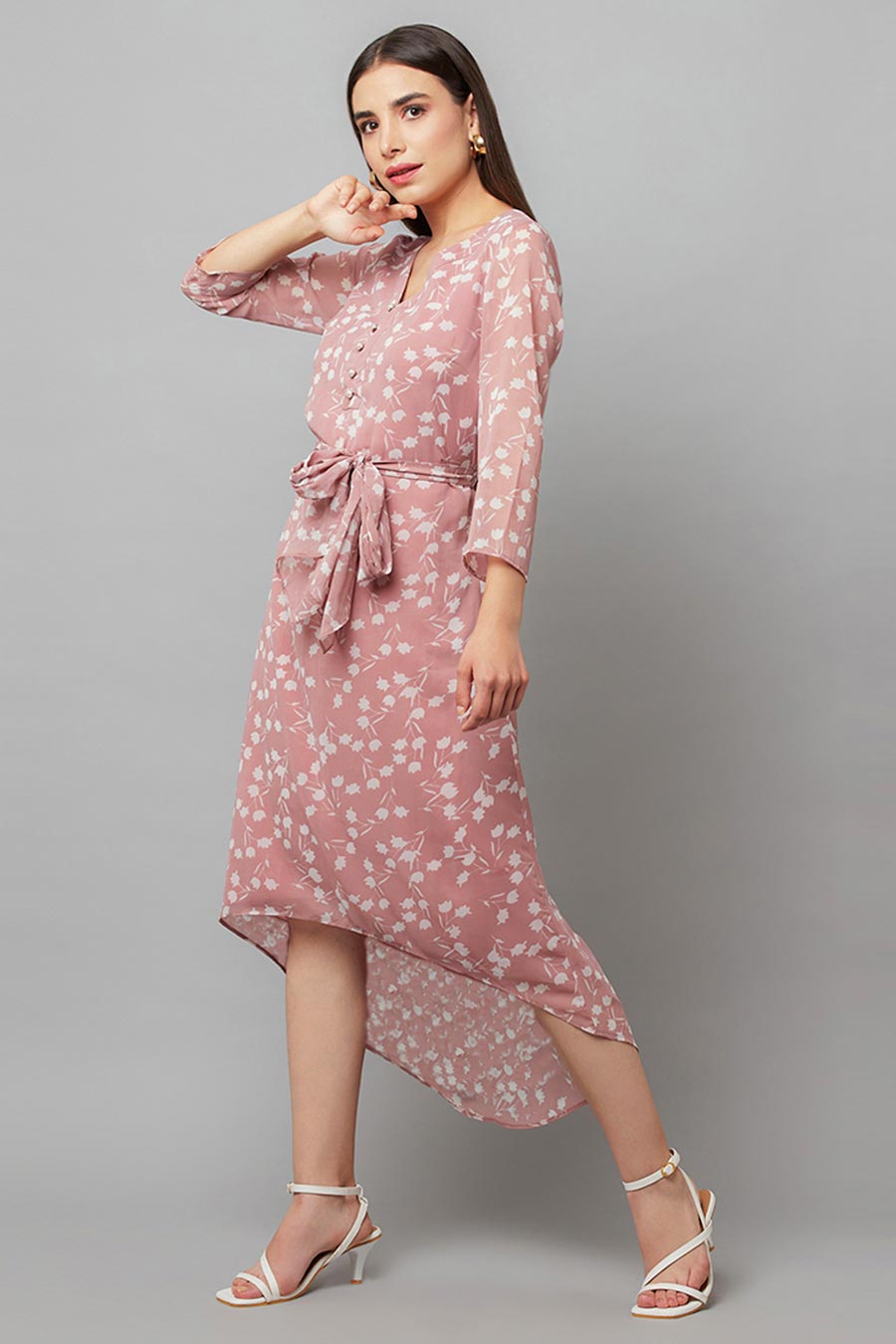 Pink Asymmetric Dress