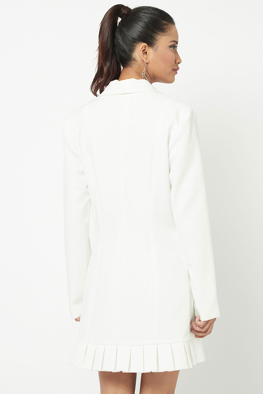 White Box Pleats Dress