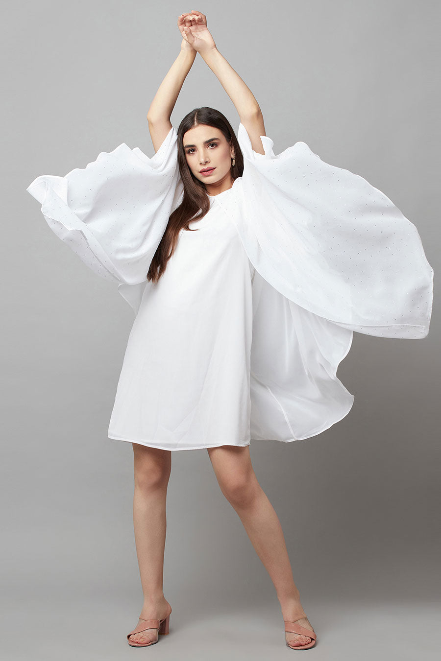 White Cape Dress