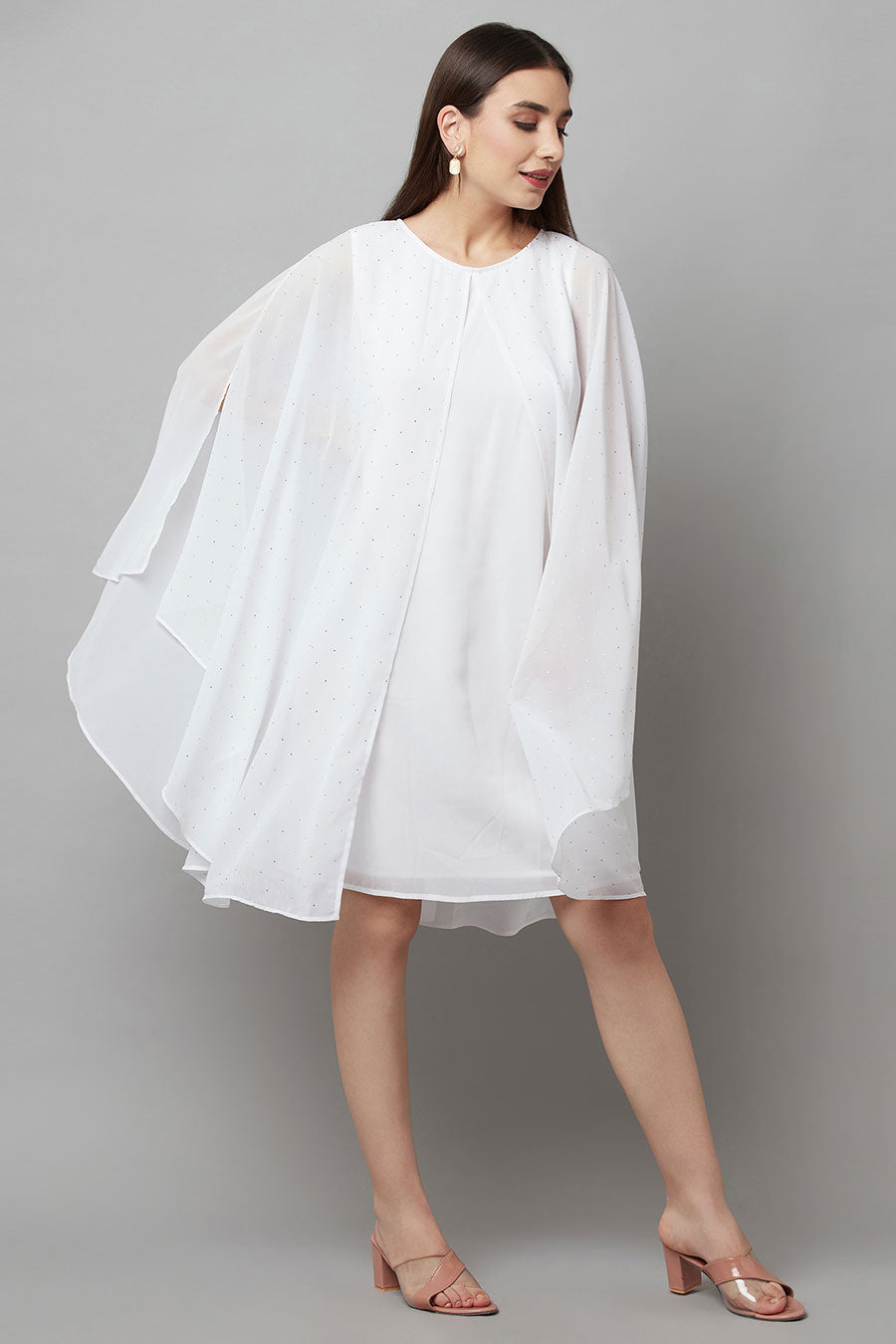 White Cape Dress