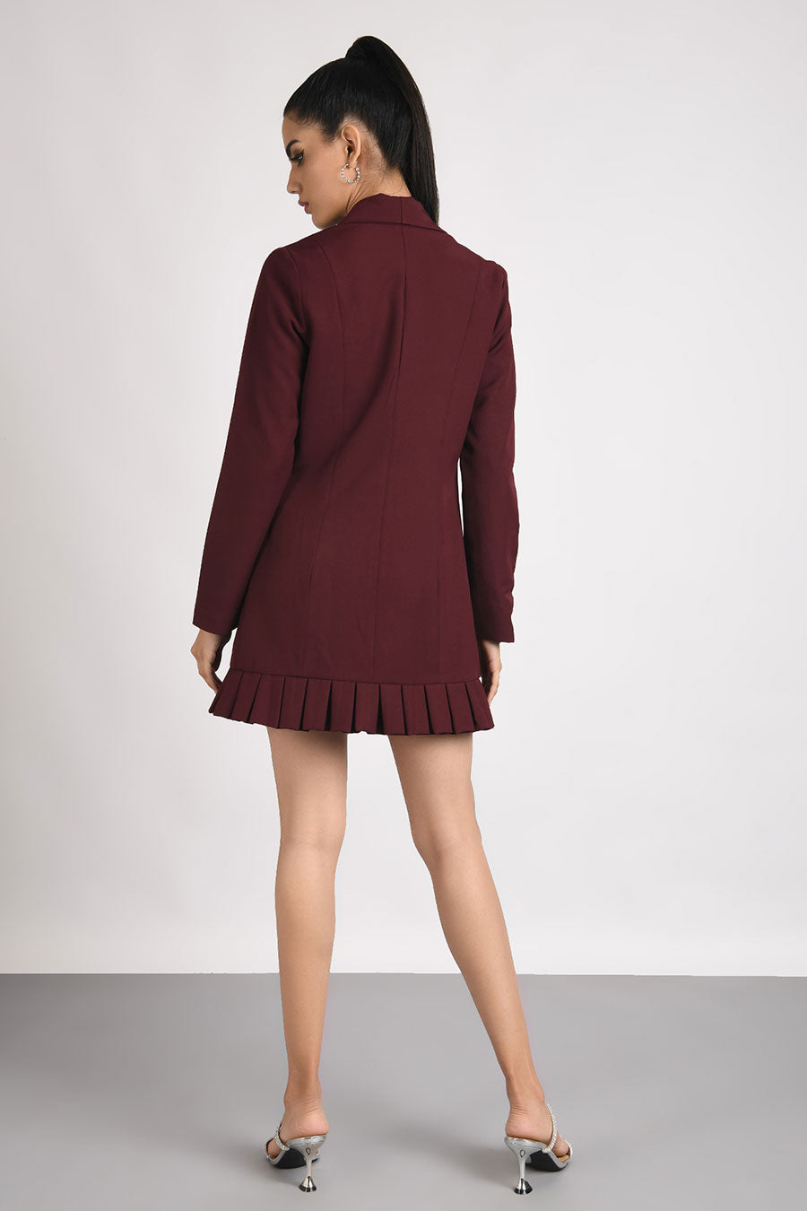 Red Box Pleats Dress