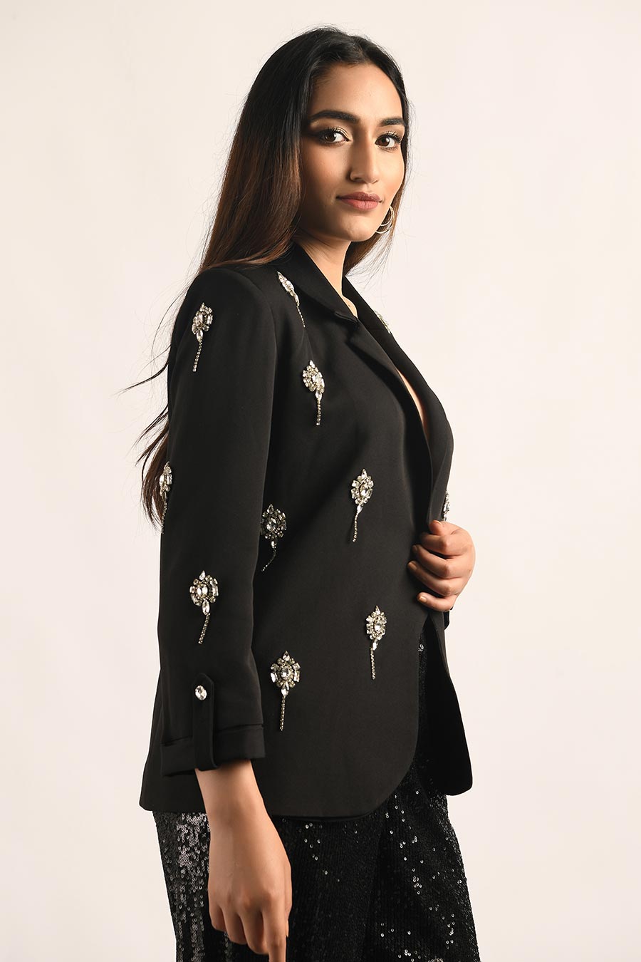 Black Embellished Blazer