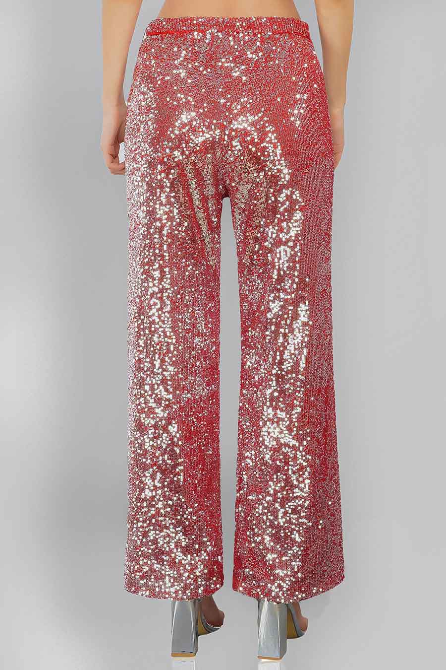 Red Sequined Pants