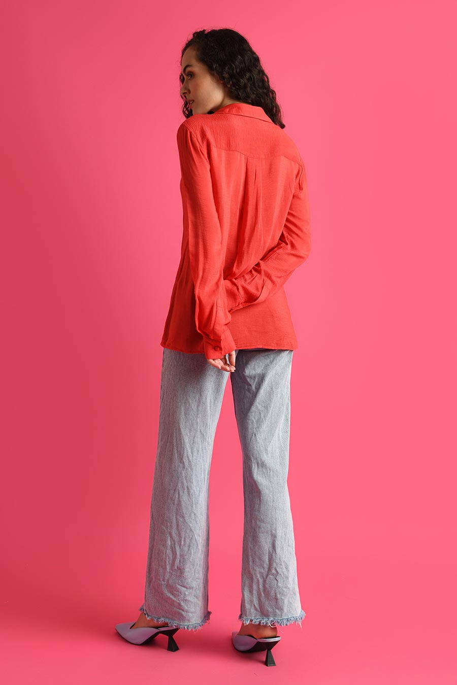 Red Embellished Shirt