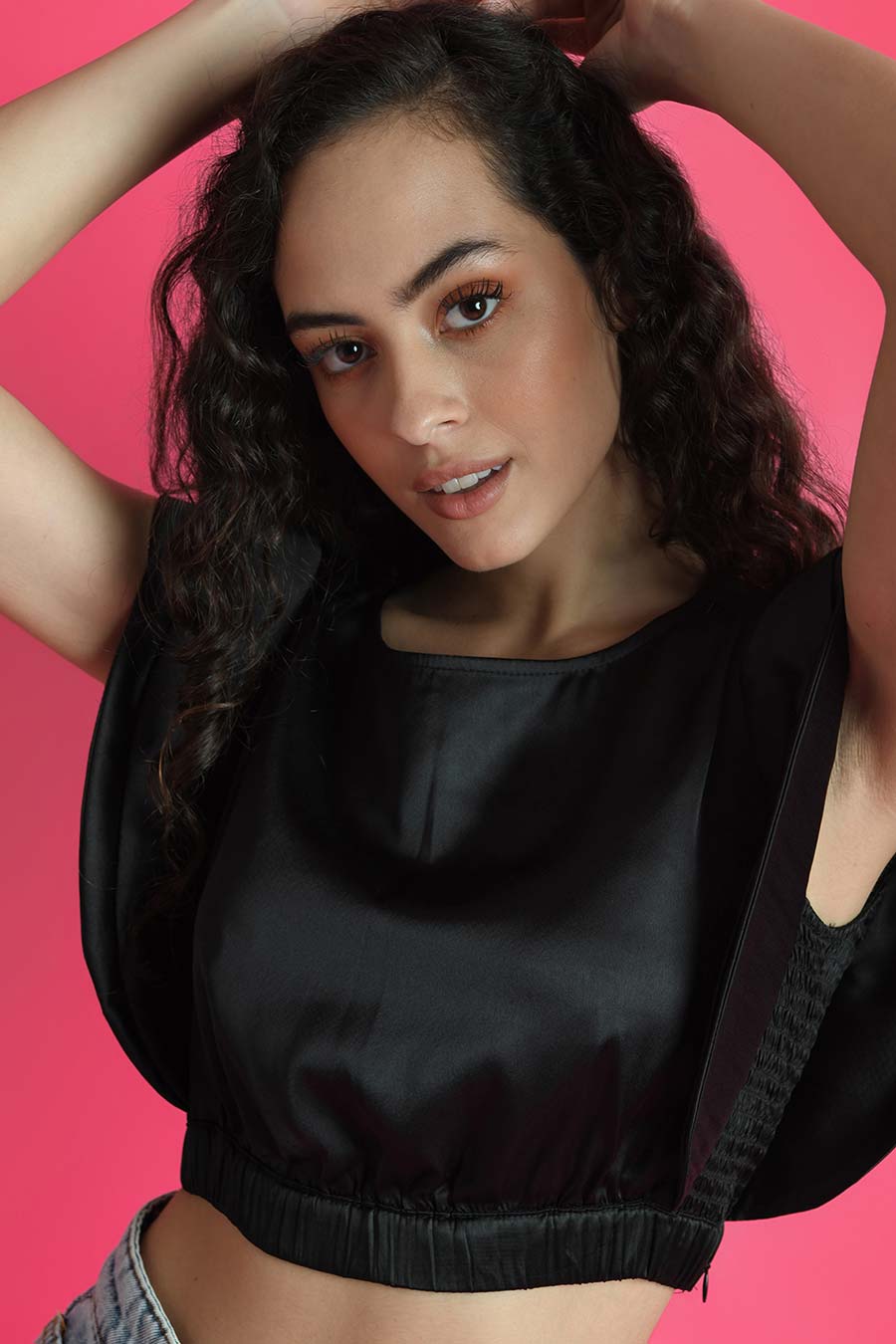 Black Satin Top