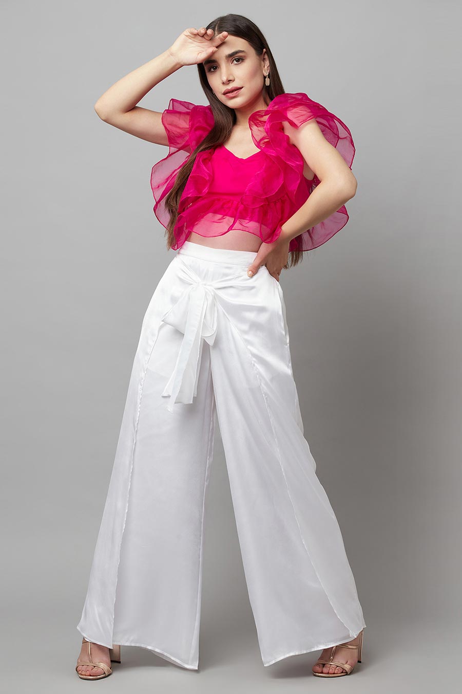Pink Ruffle Top