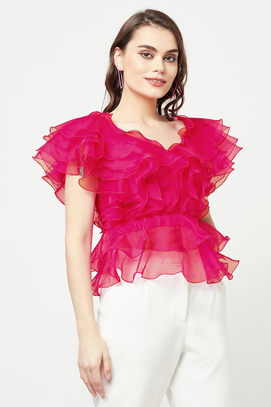 Pink Ruffle Top