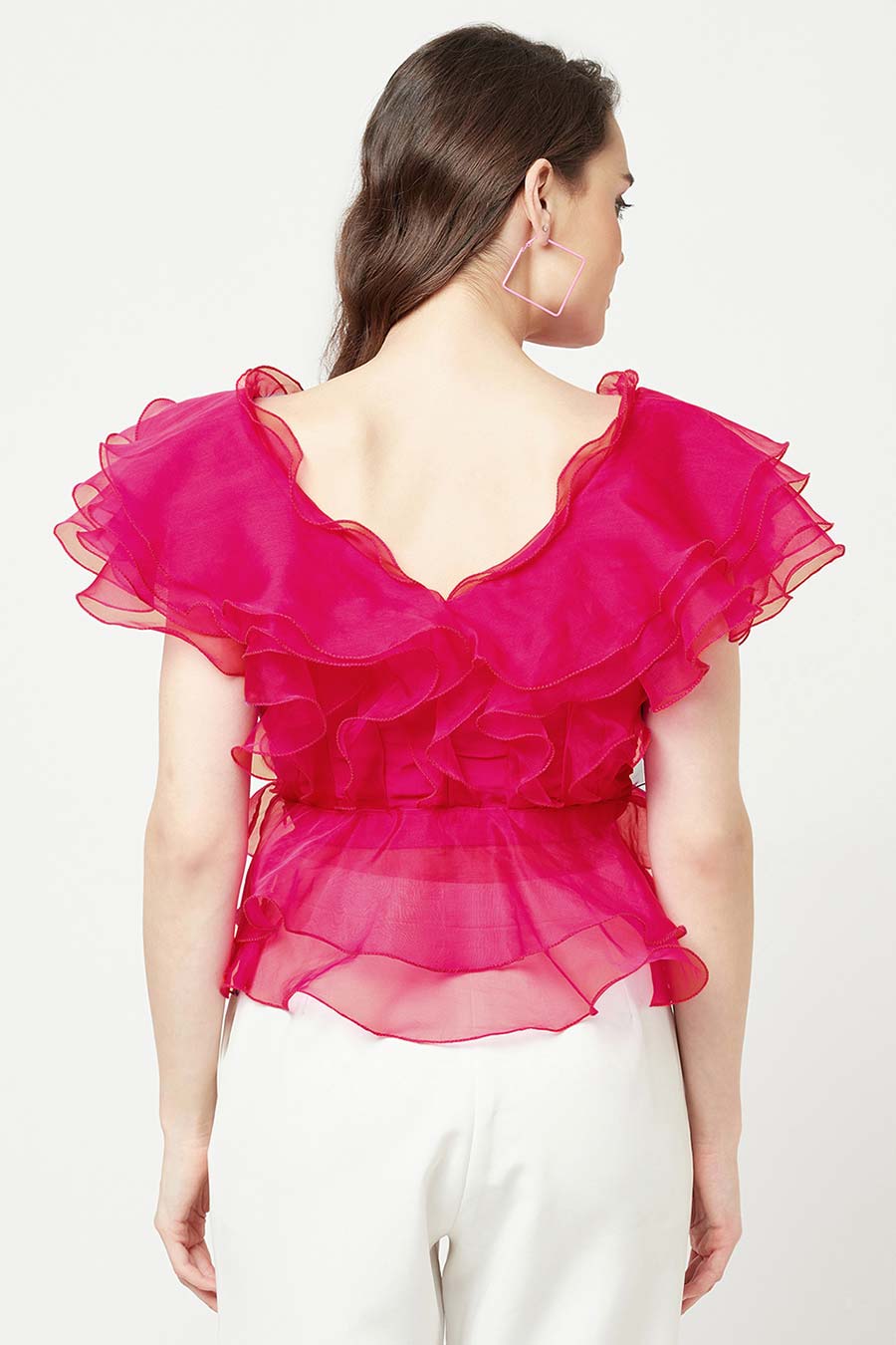 Pink Ruffle Top