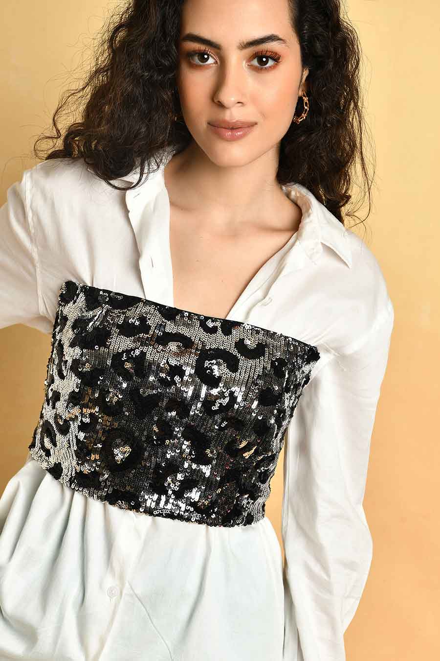 Silver Sequinned Top