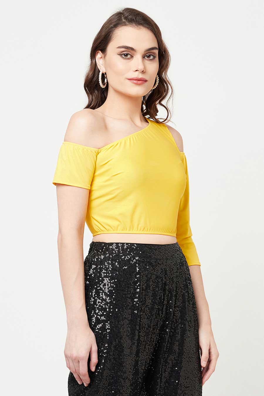 Yellow Cut Out Top