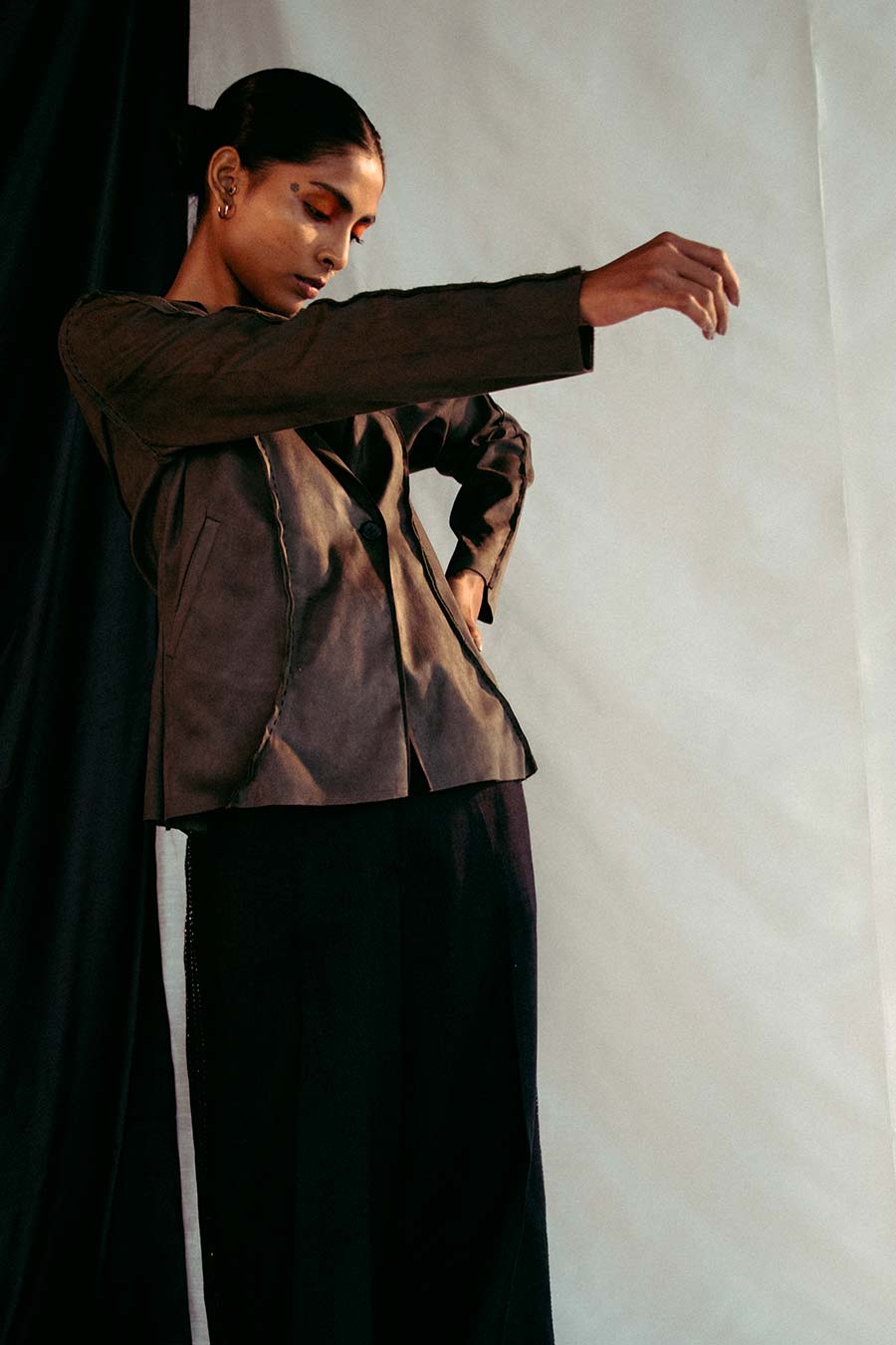 Green Embroidered Suede Jacket