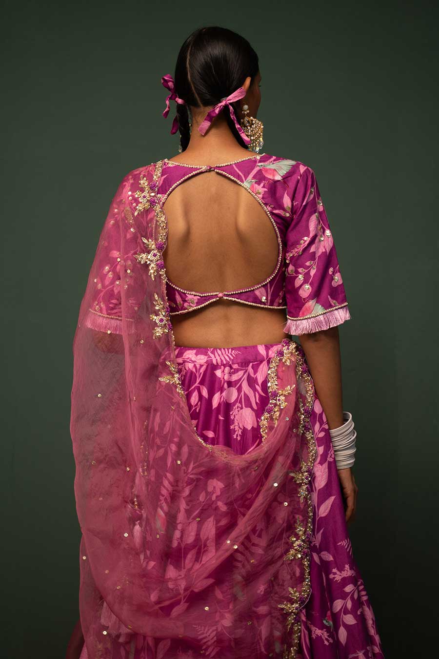 Masakali Magenta Printed Lehenga Set