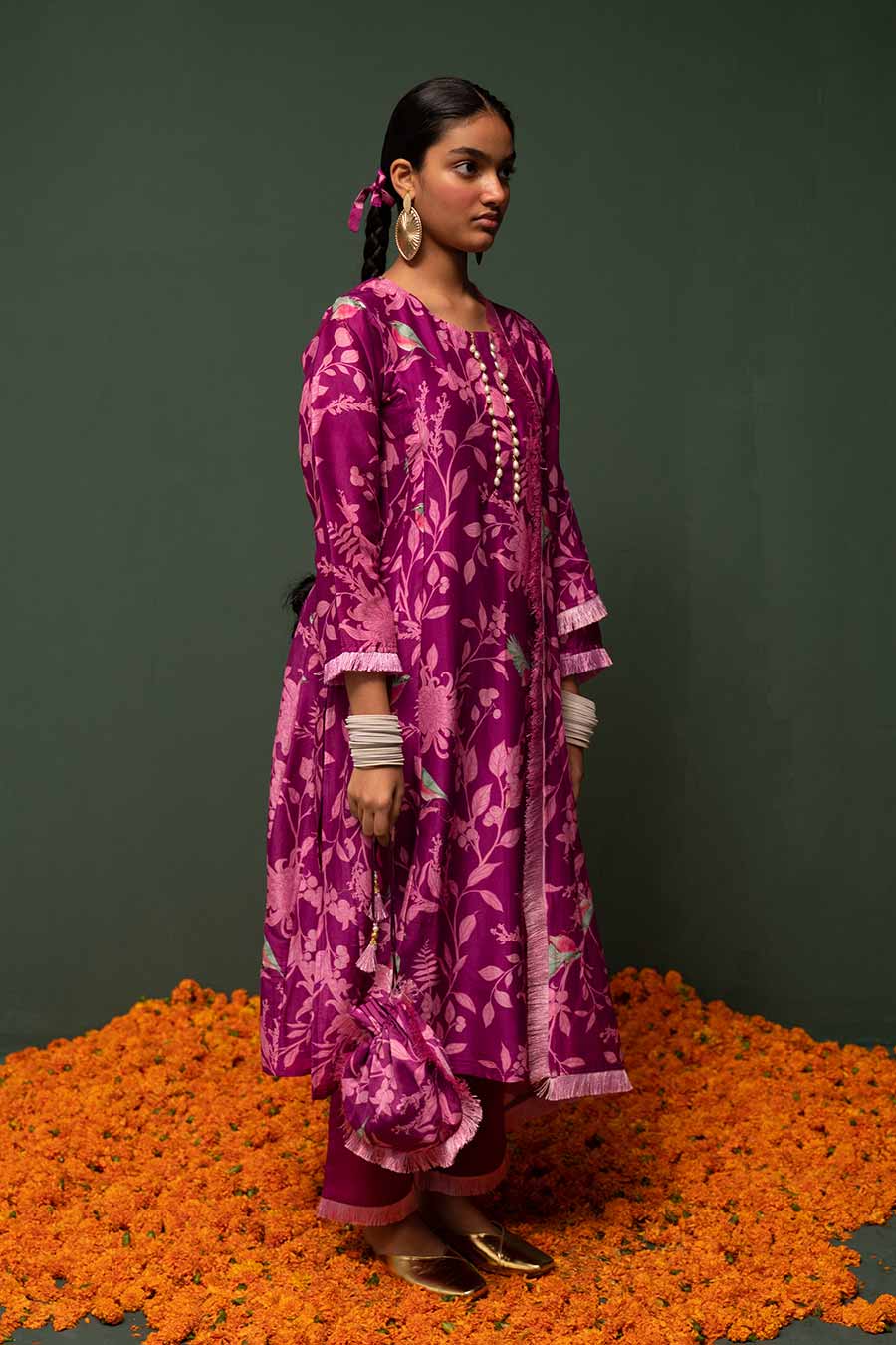 Masakali Magenta Printed Kurta Set