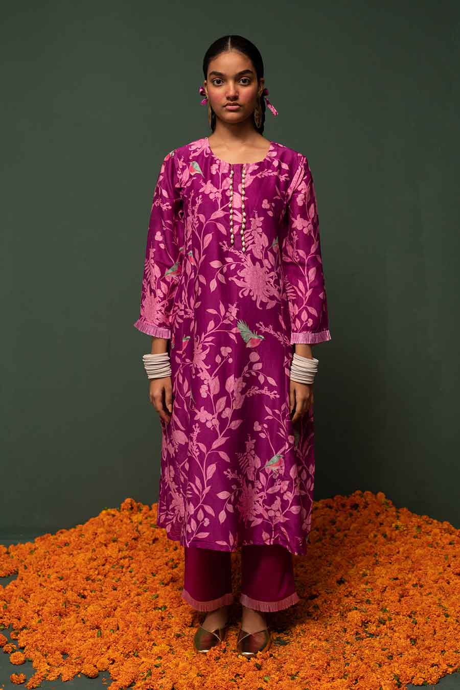 Masakali Magenta Printed Kurta Set