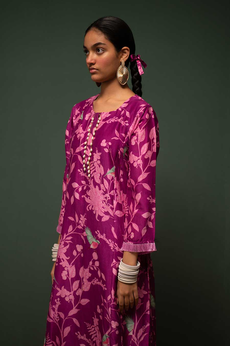 Masakali Magenta Printed Kurta Set