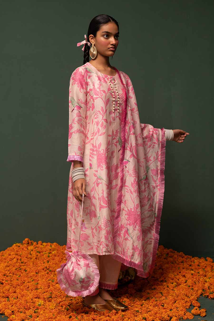 Masakali Pink Printed Kurta Set