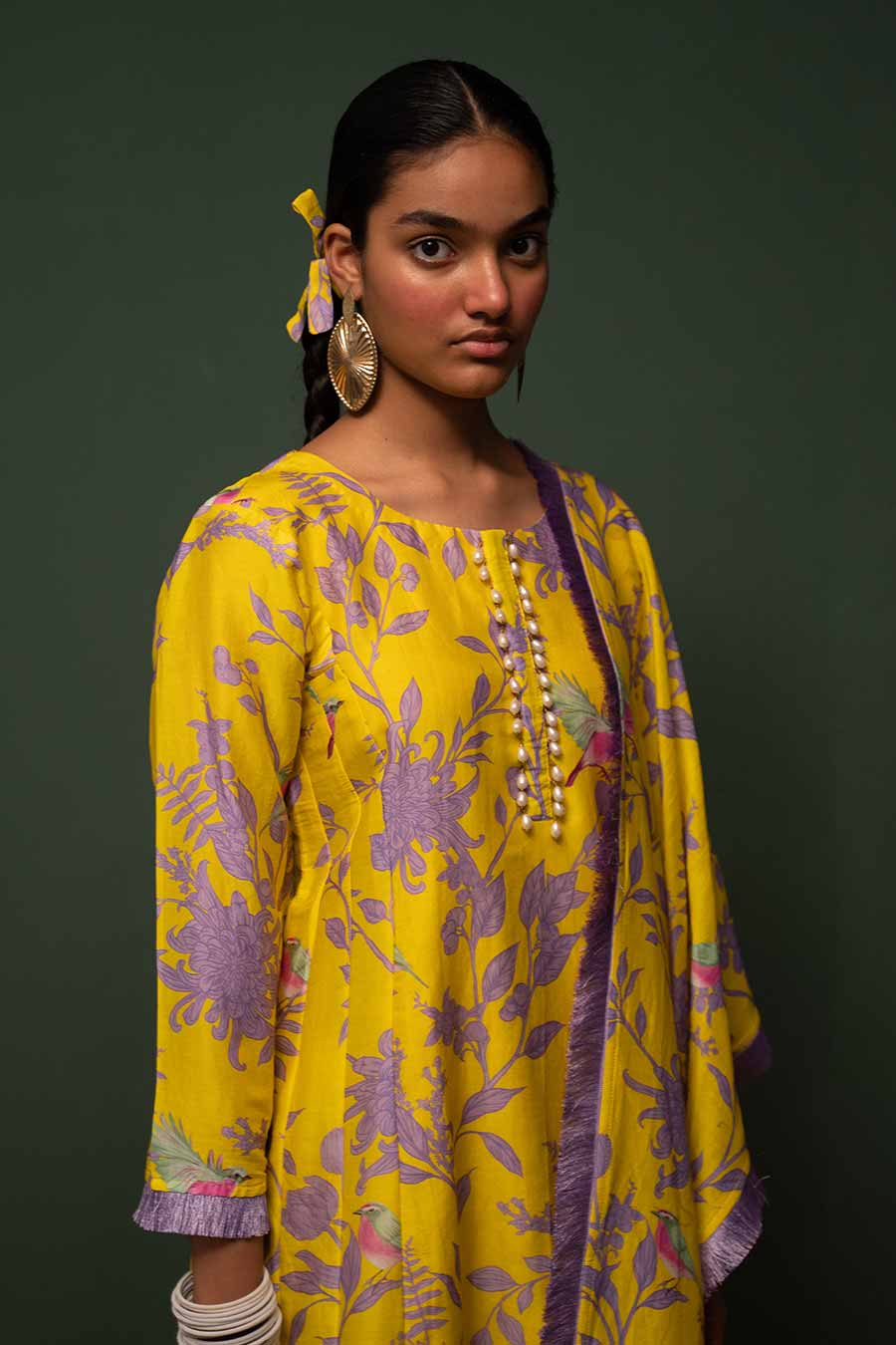 Masakali Yellow Printed Kurta Set