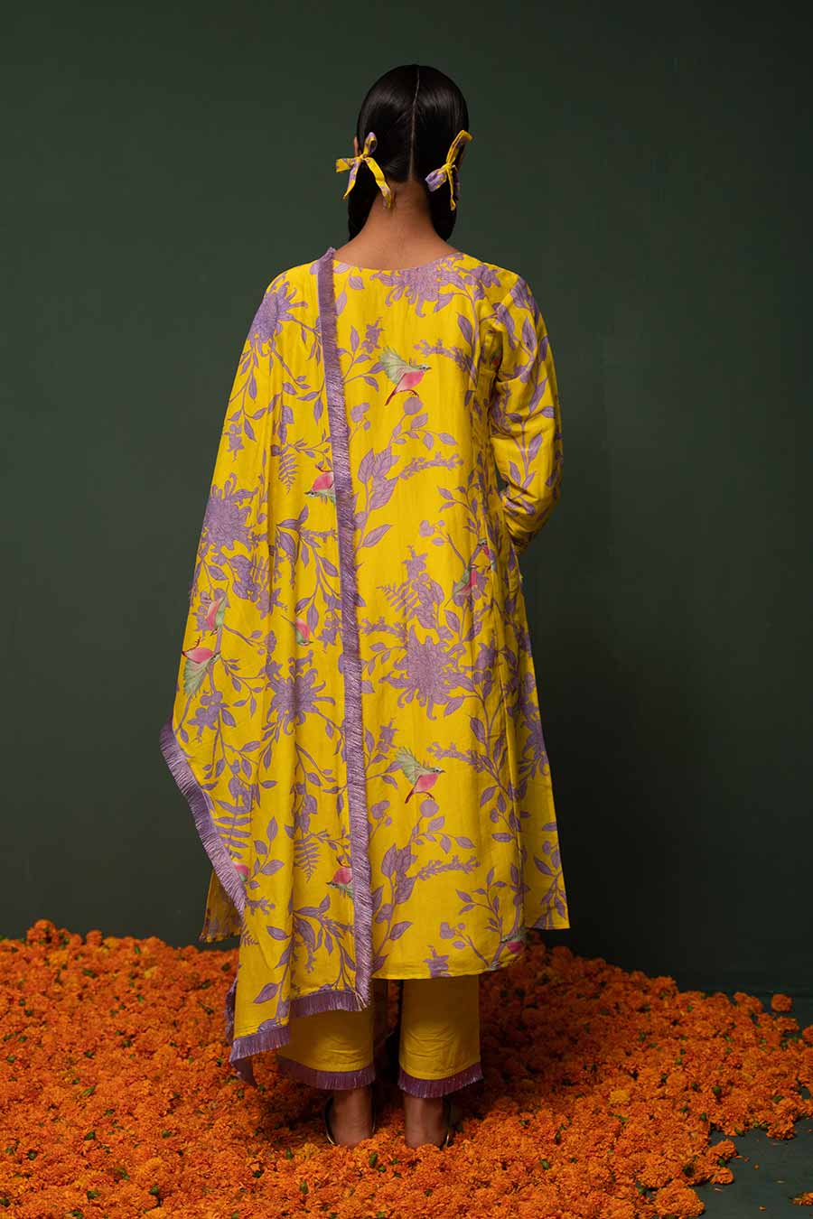Masakali Yellow Printed Kurta Set