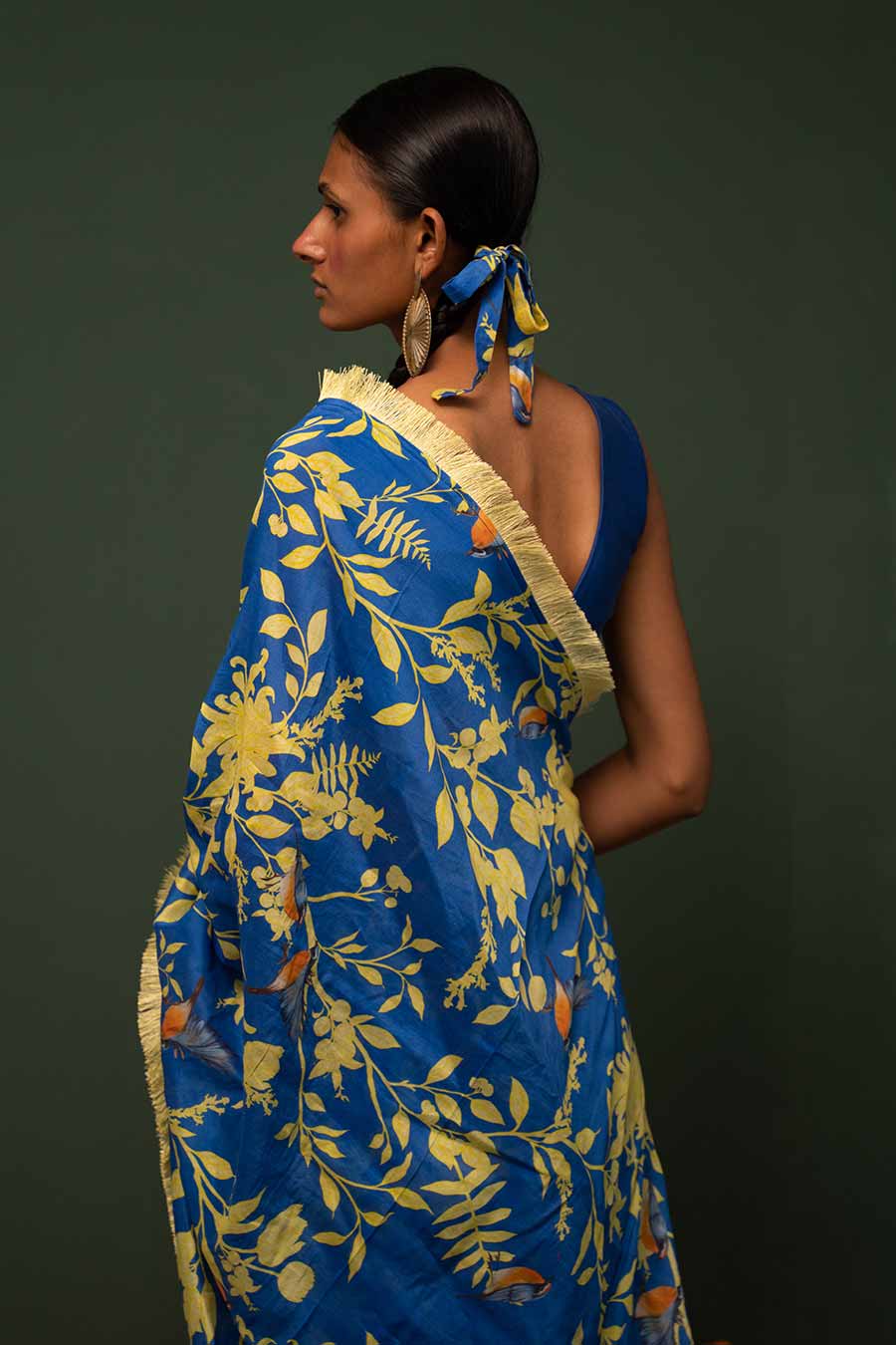 Masakali Blue Printed Saree