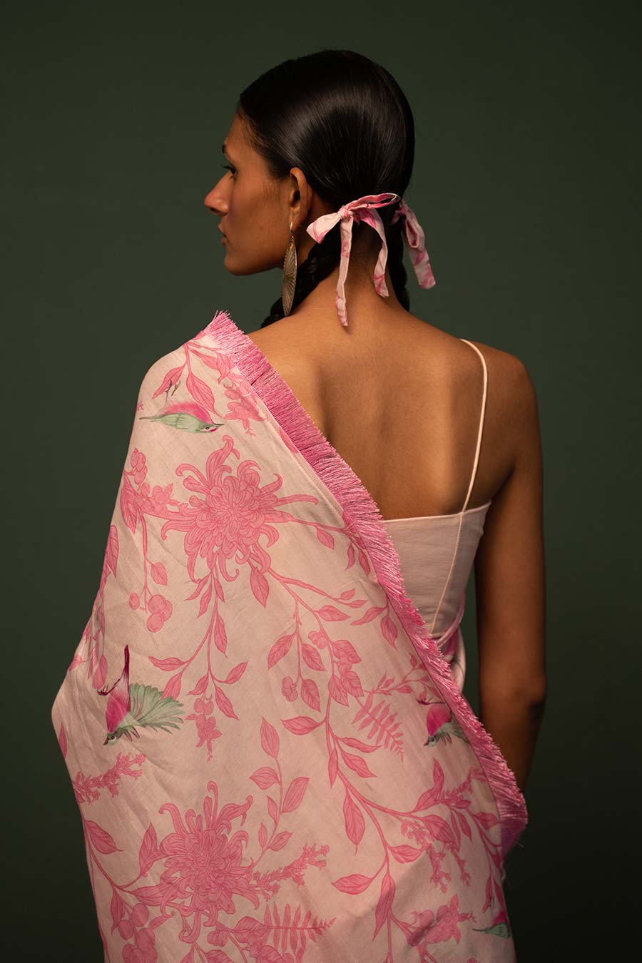 Masakali Pink Printed Saree