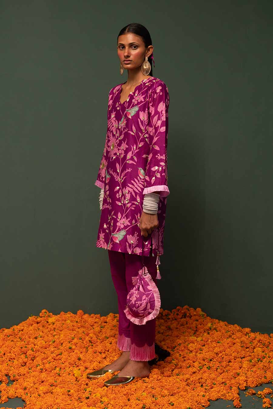 Masakali Magenta Short Kurta Set