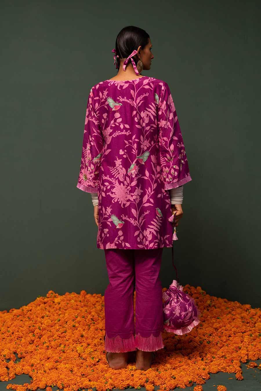 Masakali Magenta Short Kurta Set