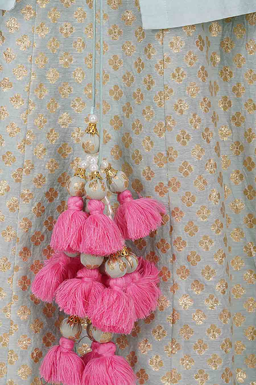 Blue Chanderi Sharara Set