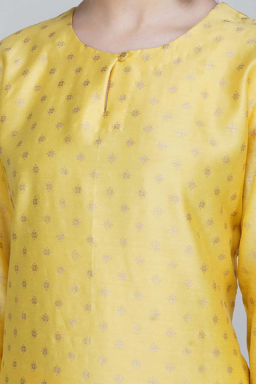Yellow Chanderi Gharara Set