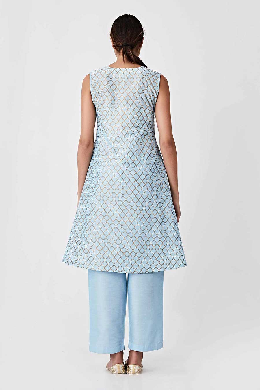 Blue Handblock Print Kurta & Pant Set