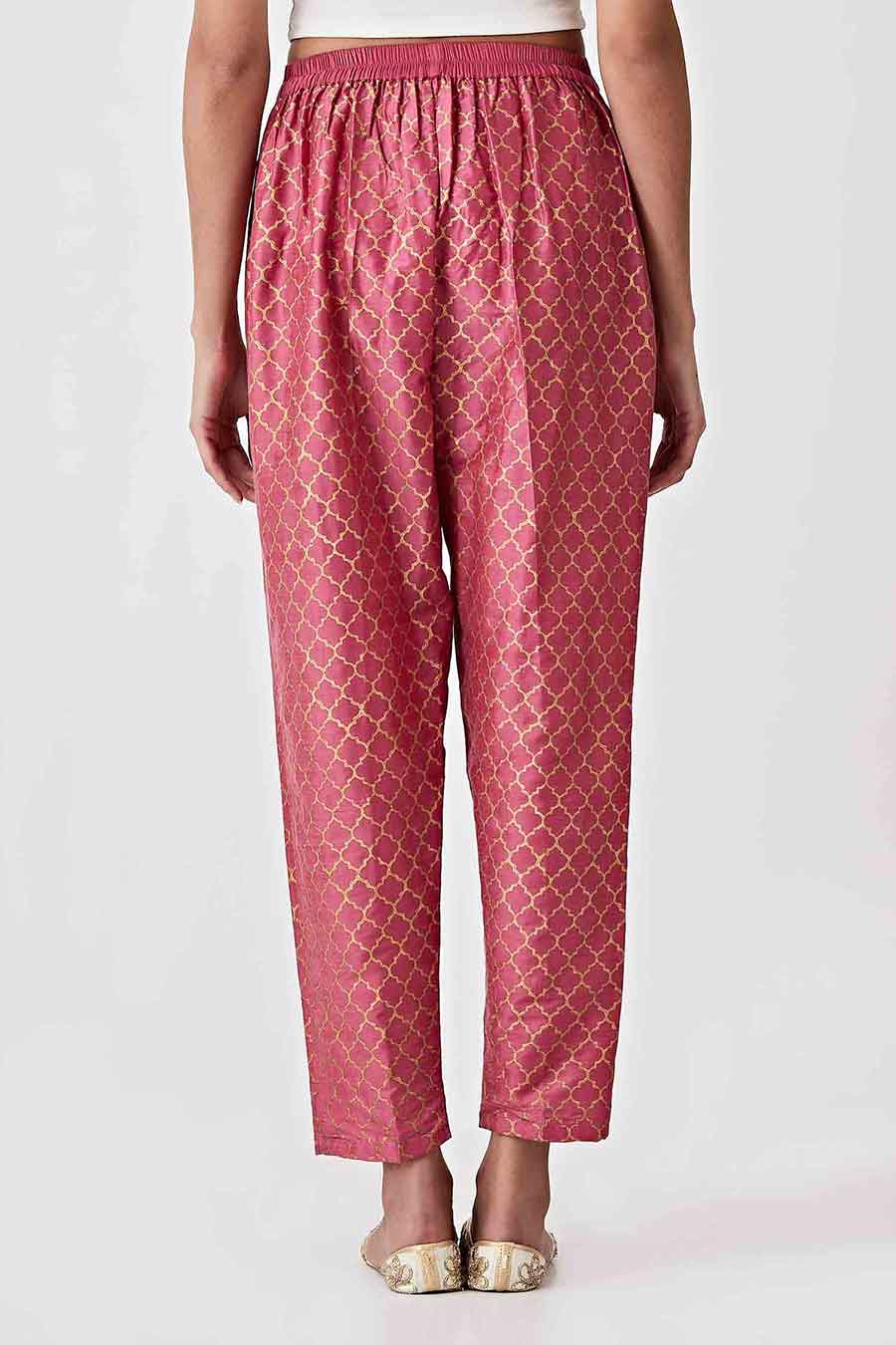 Plum Handblock Print Kurta & Pant Set