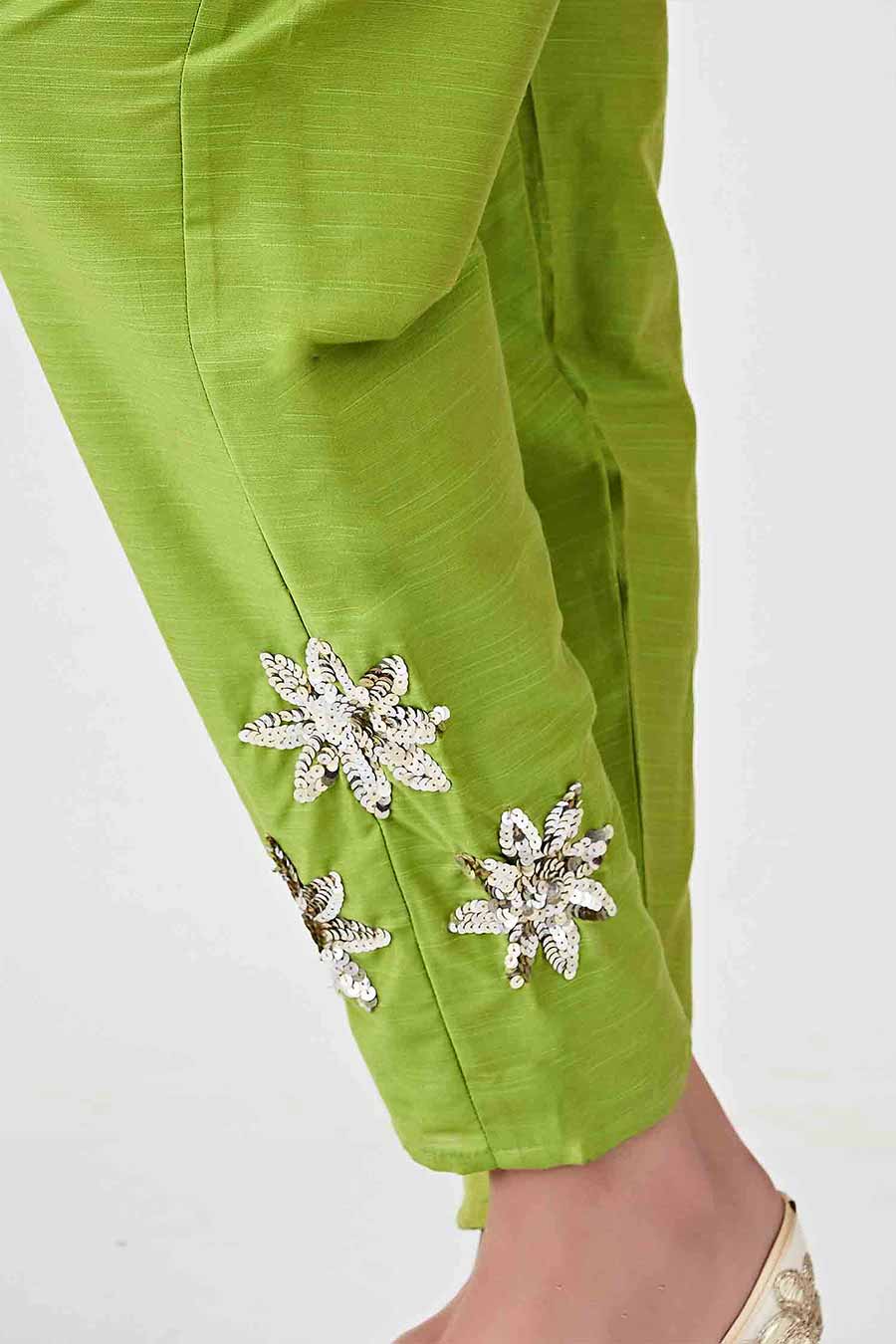 Yellow & Green Ombre Kurta Set (Set of 3)