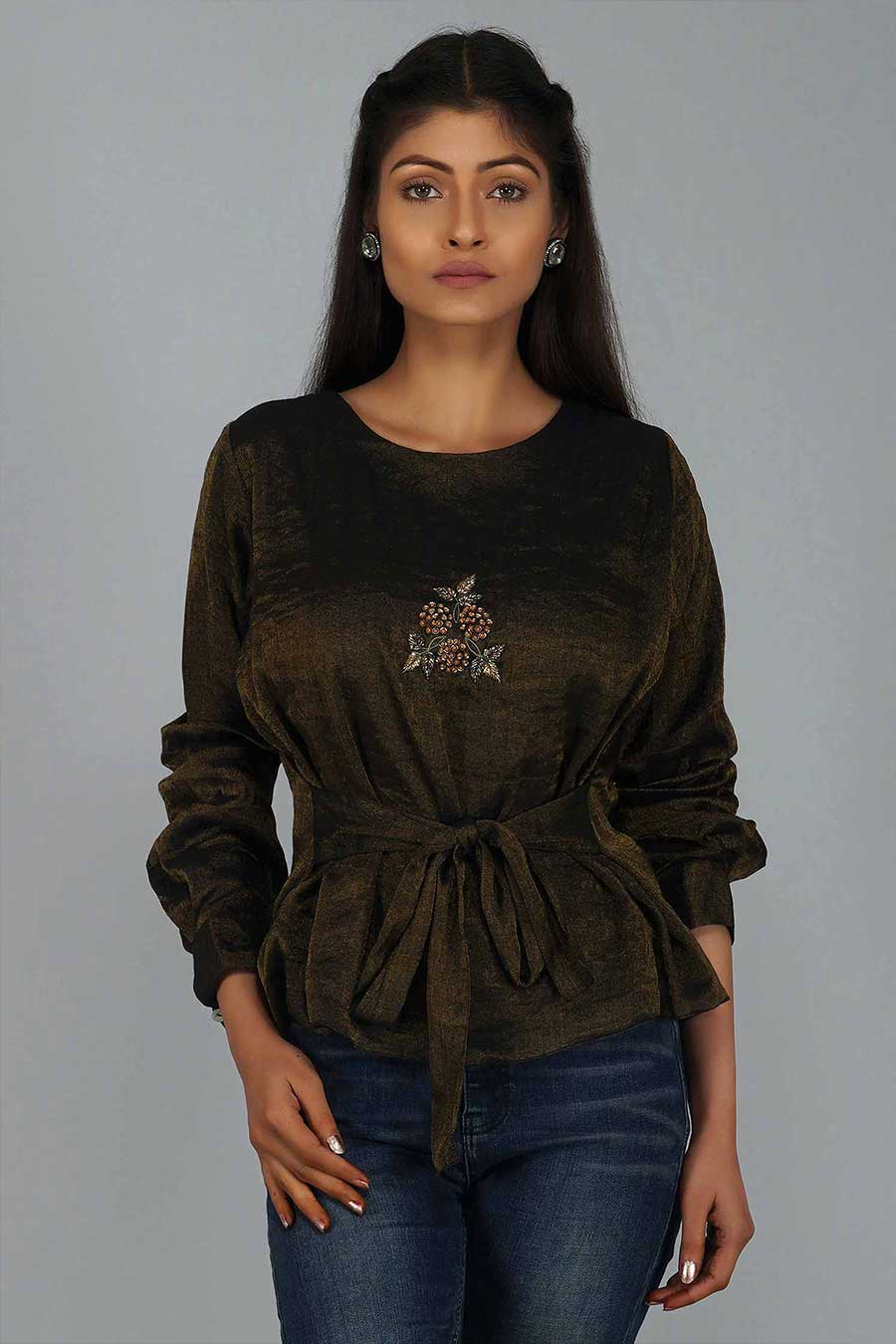 Satrangi Bella Buti Black Top