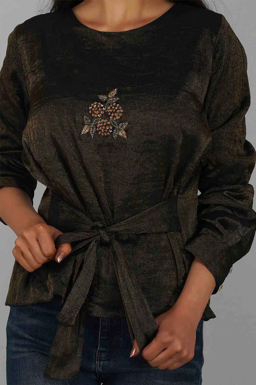 Satrangi Bella Buti Black Top