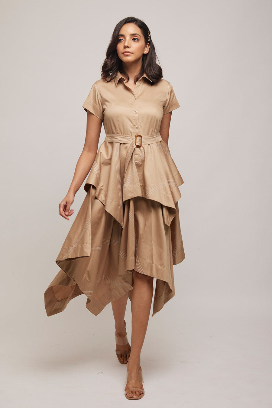 Gold Double Trouble Handkerchief Dress