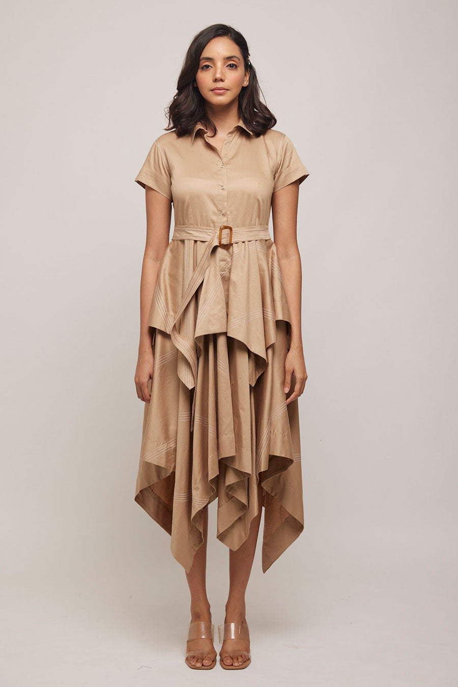 Gold Double Trouble Handkerchief Dress