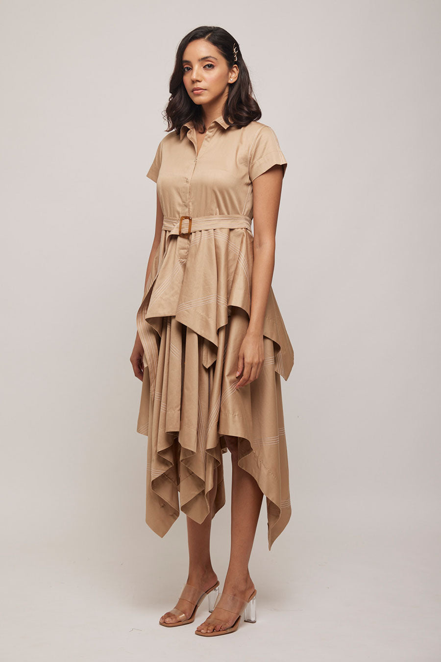 Gold Double Trouble Handkerchief Dress