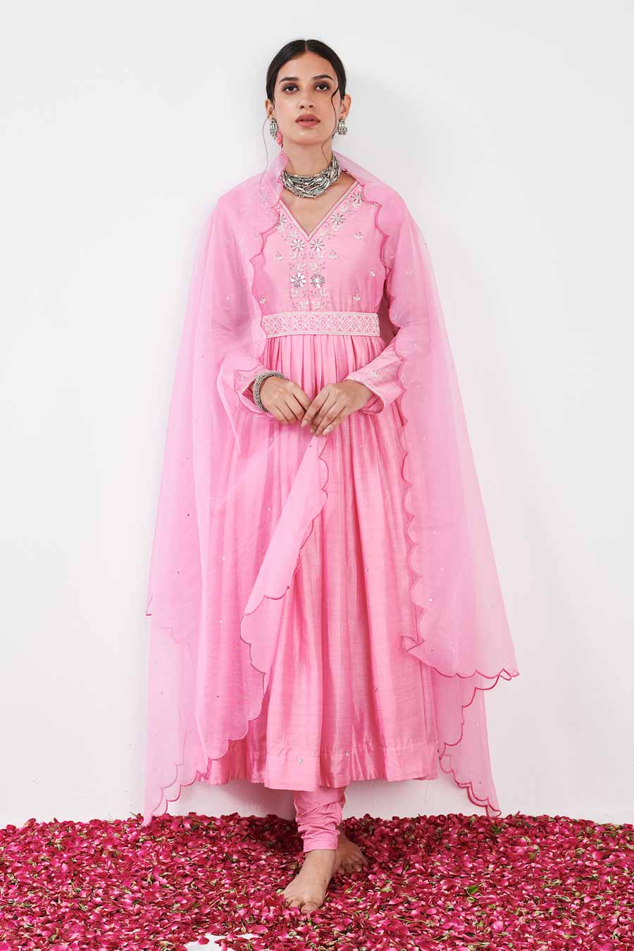 Aarna Baby Pink Anarkali set