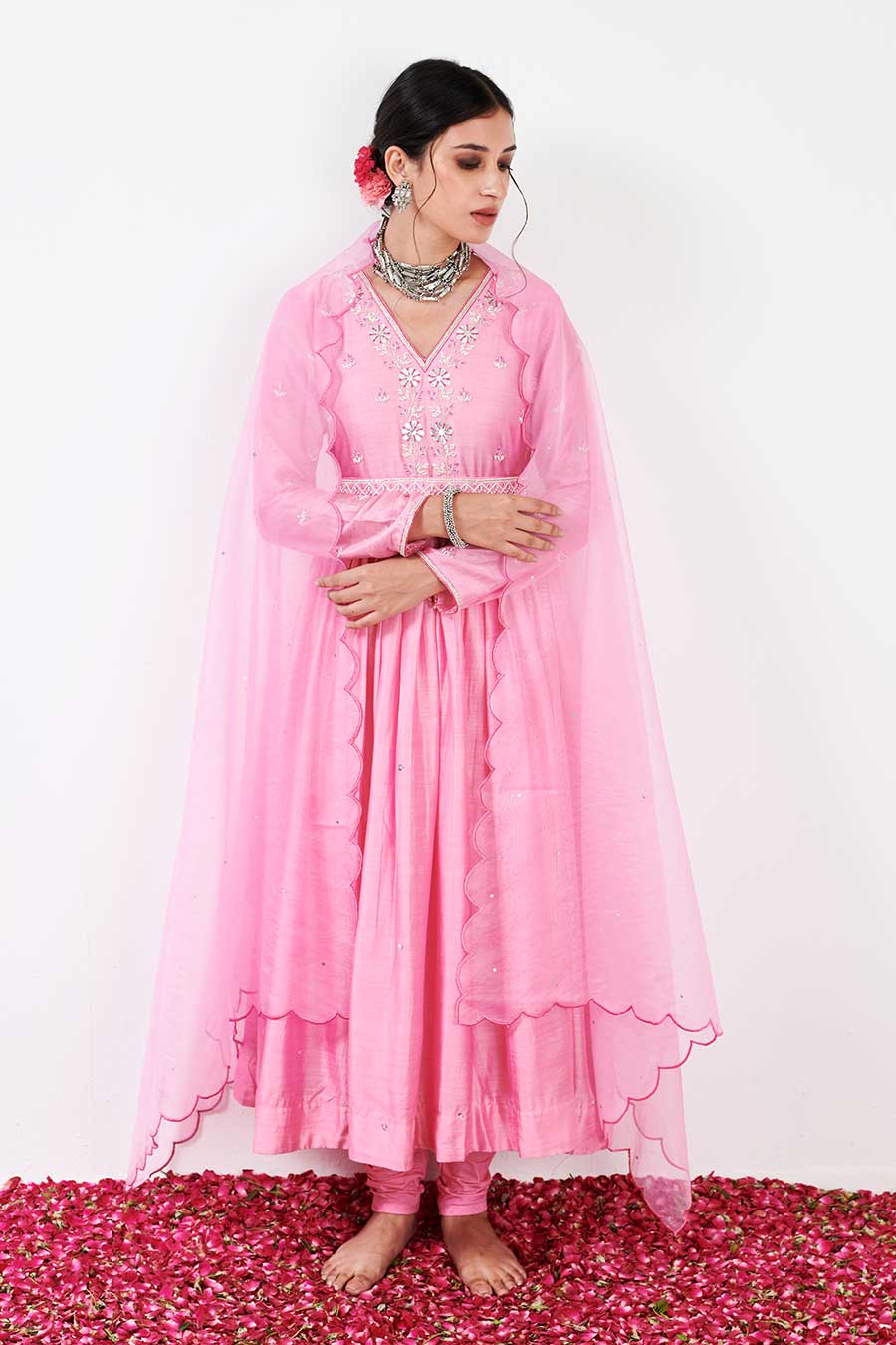 Aarna Baby Pink Anarkali set