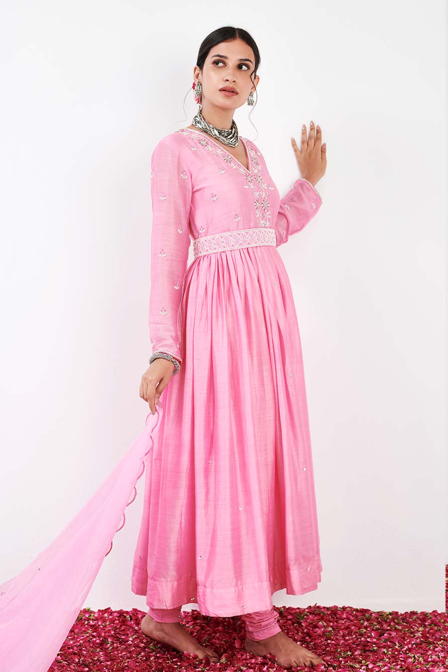 Aarna Baby Pink Anarkali set