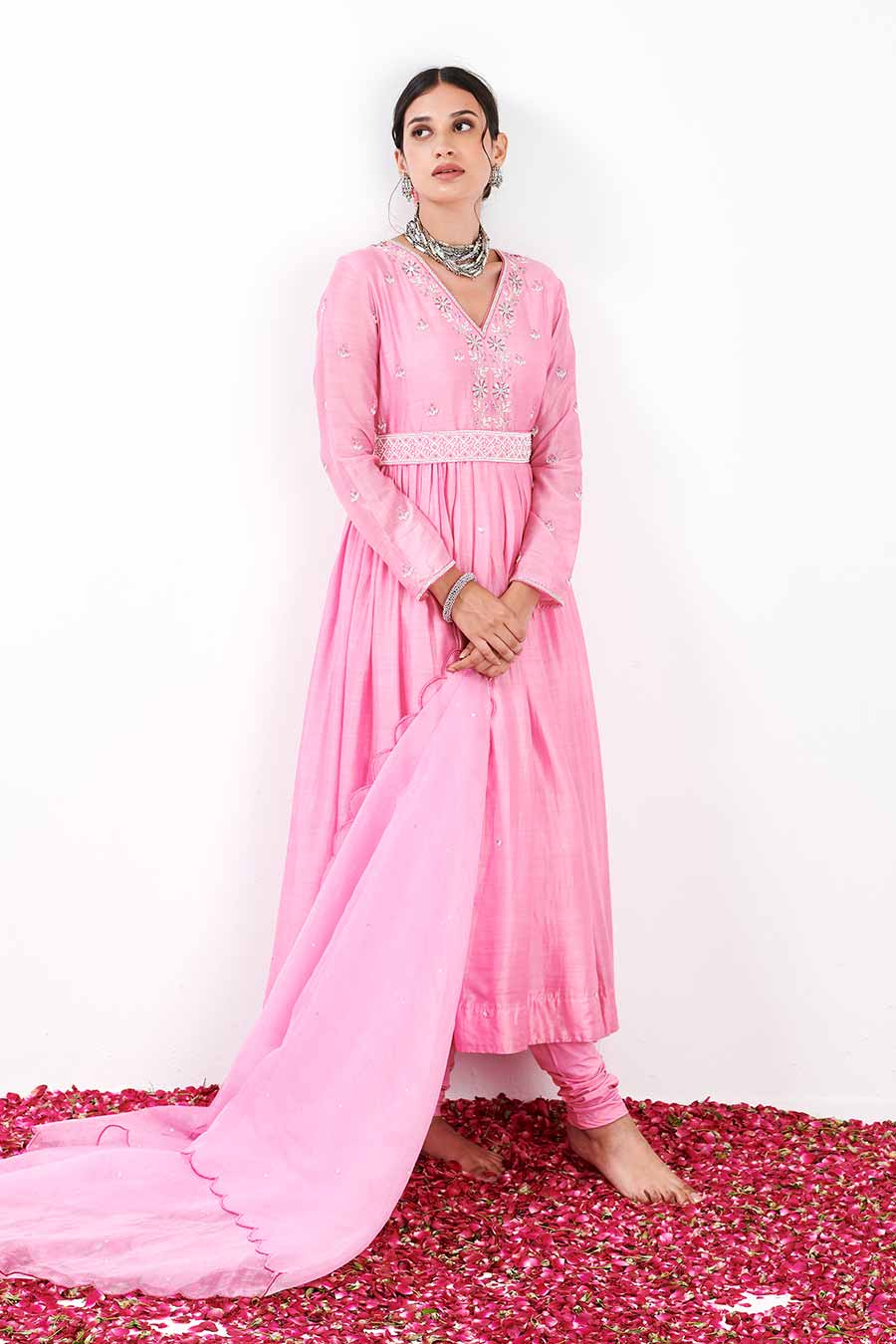 Aarna Baby Pink Anarkali set