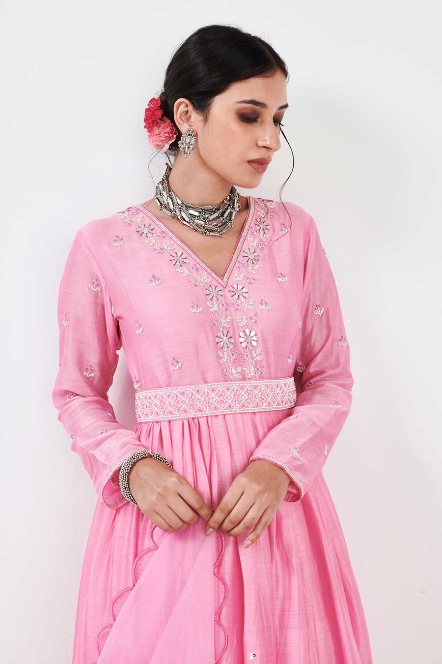 Aarna Baby Pink Anarkali set