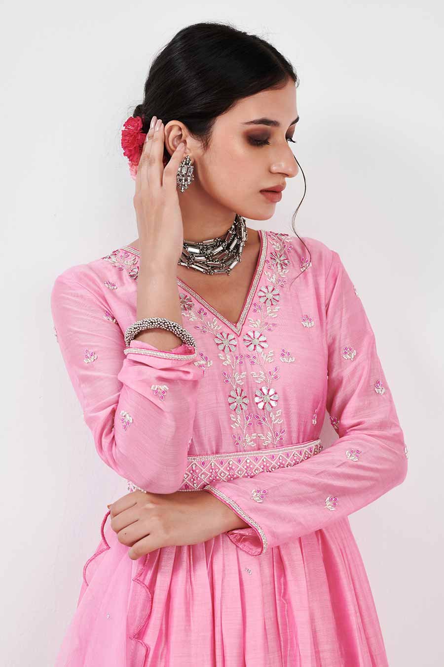 Aarna Baby Pink Anarkali set