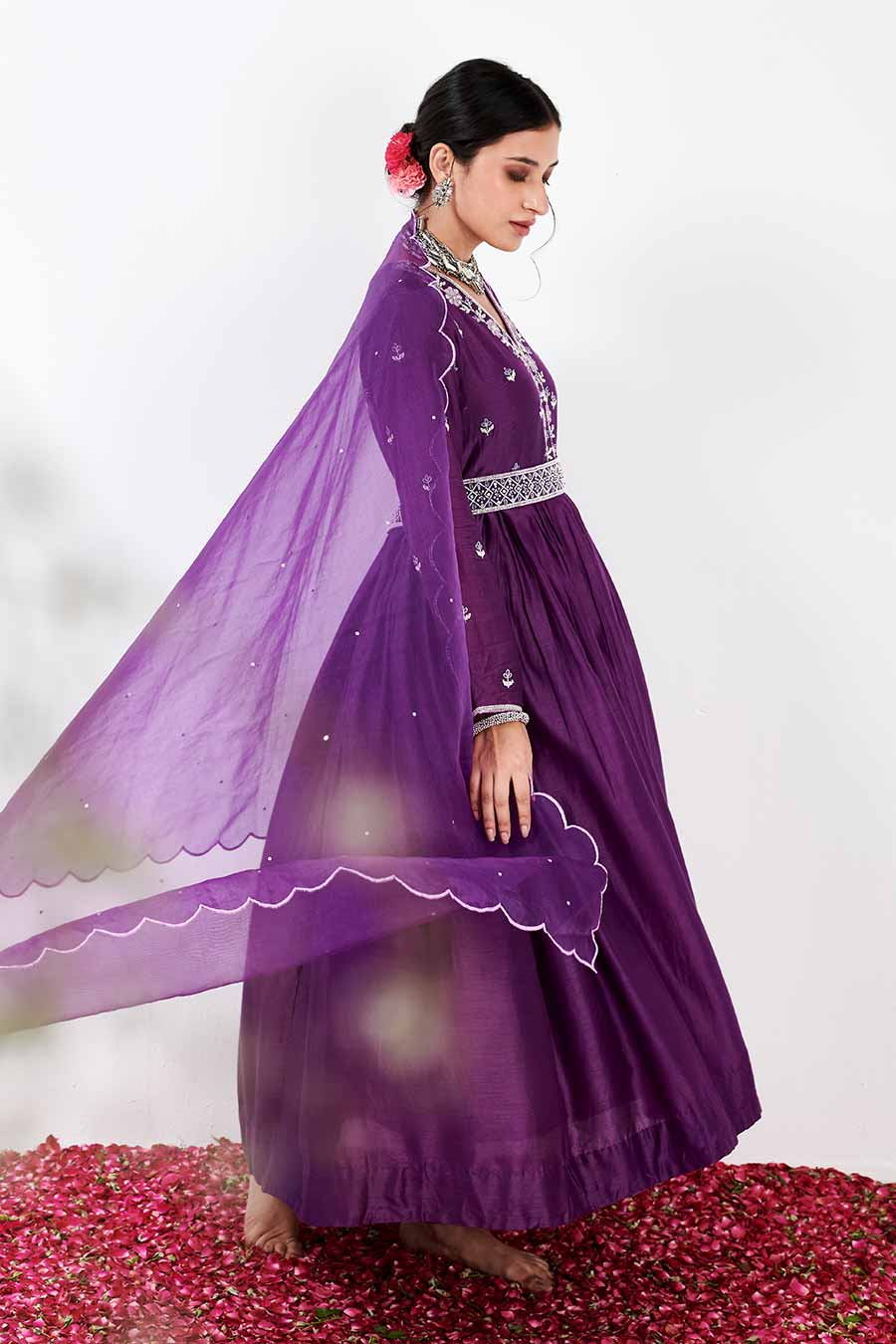 Aarna Purple Anarkali set