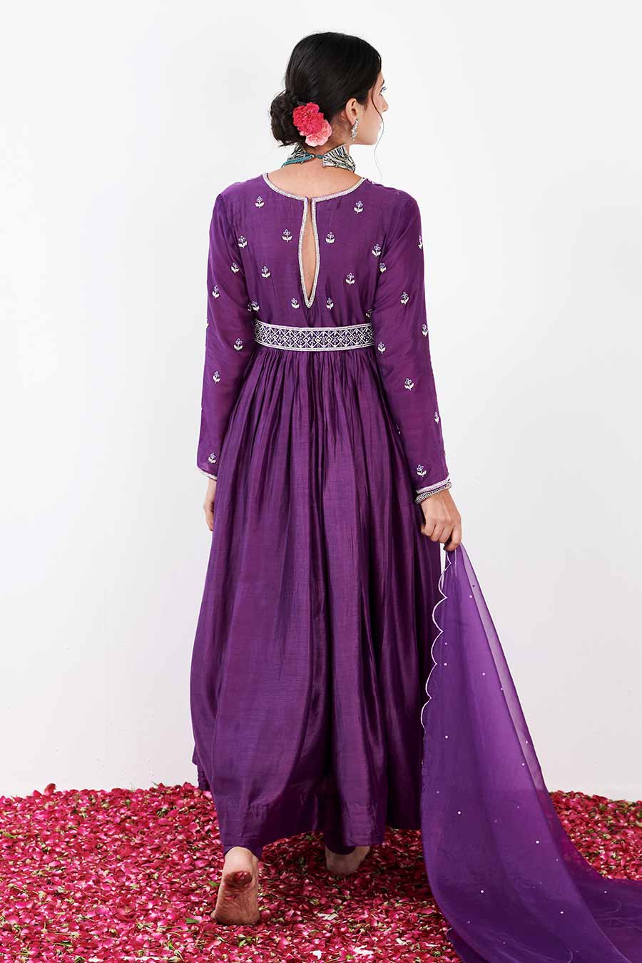 Aarna Purple Anarkali set