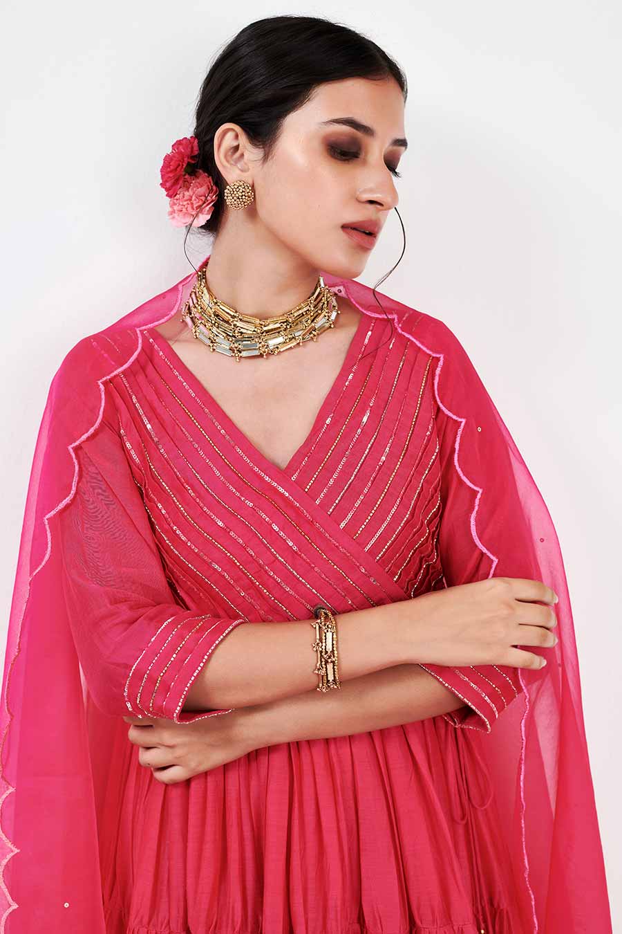 Aanya Pink Anarkali Set