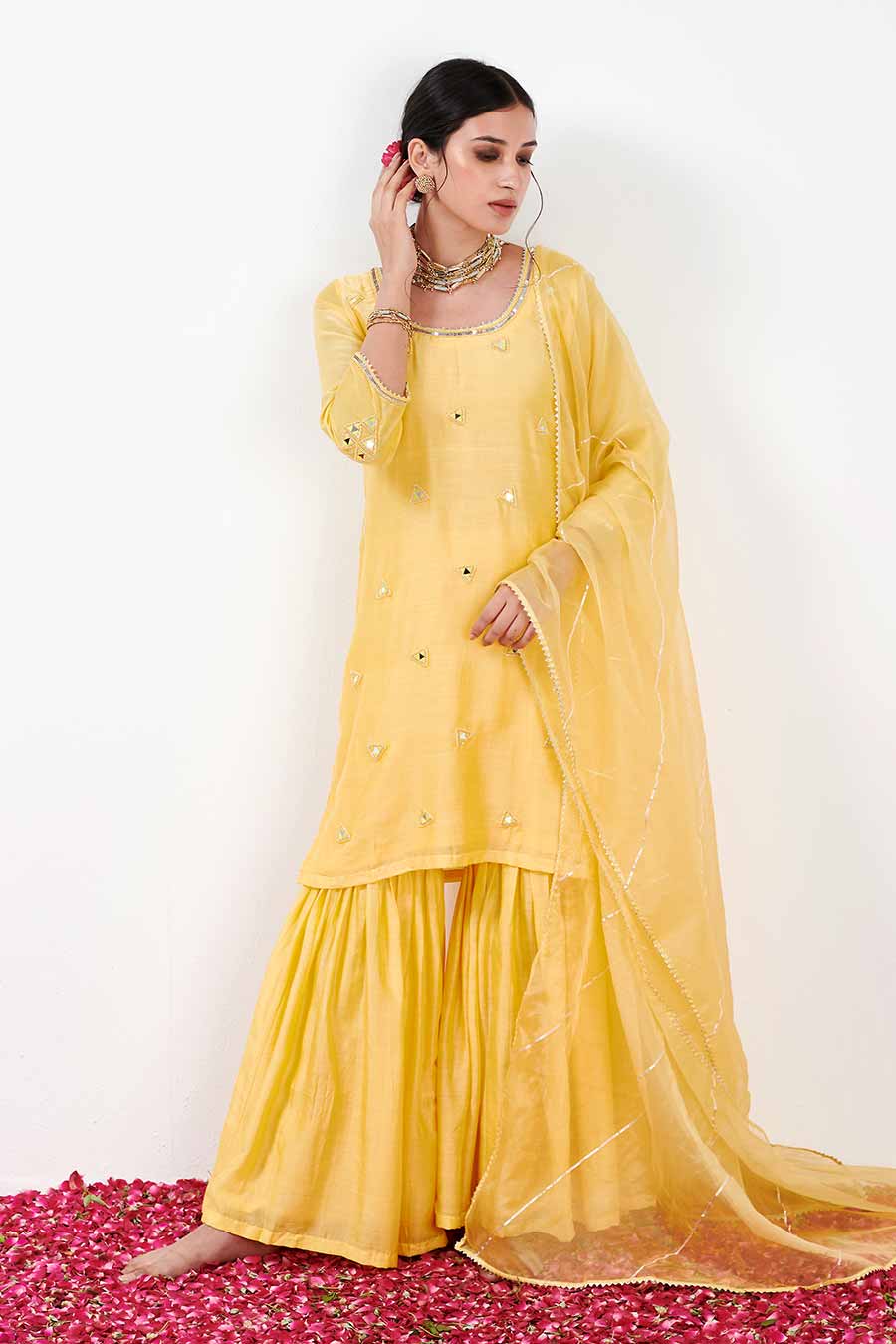 Kalki Yellow Sharara Set